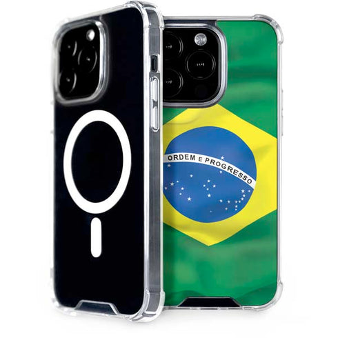 Brazil Flag iPhone 15 Pro MagSafe Case